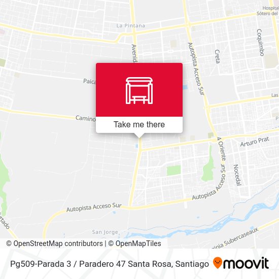 Mapa de Pg509-Parada 3 / Paradero 47 Santa Rosa