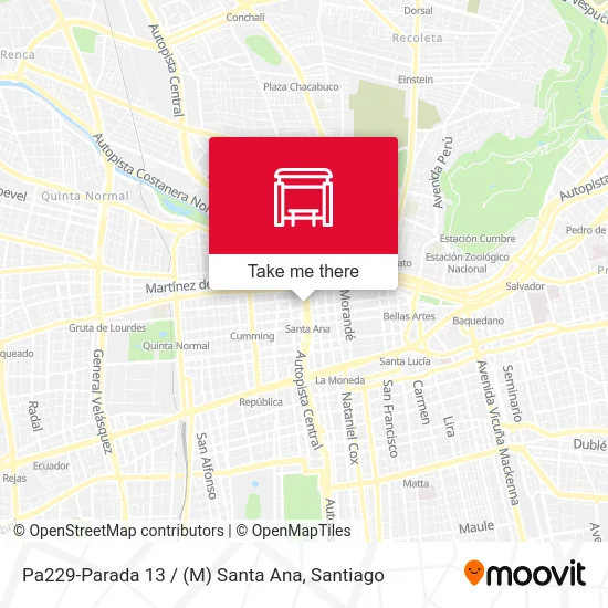 Pa229-Parada 13 / (M) Santa Ana map