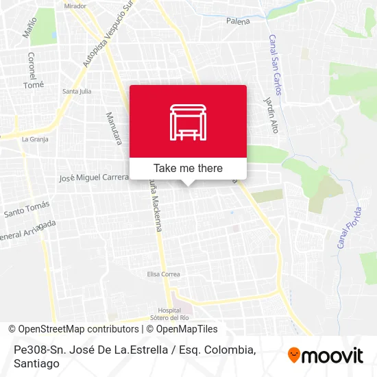 Pe308-Sn. José De La.Estrella / Esq. Colombia map