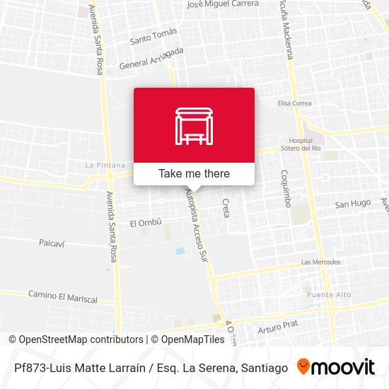 Pf873-Luis Matte Larraín / Esq. La Serena map