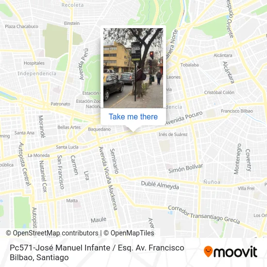 Pc571-José Manuel Infante / Esq. Av. Francisco Bilbao map