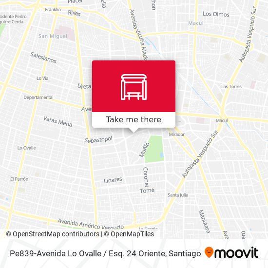 Pe839-Avenida Lo Ovalle / Esq. 24 Oriente map