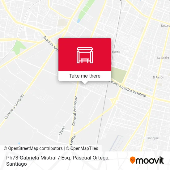 Ph73-Gabriela Mistral / Esq. Pascual Ortega map
