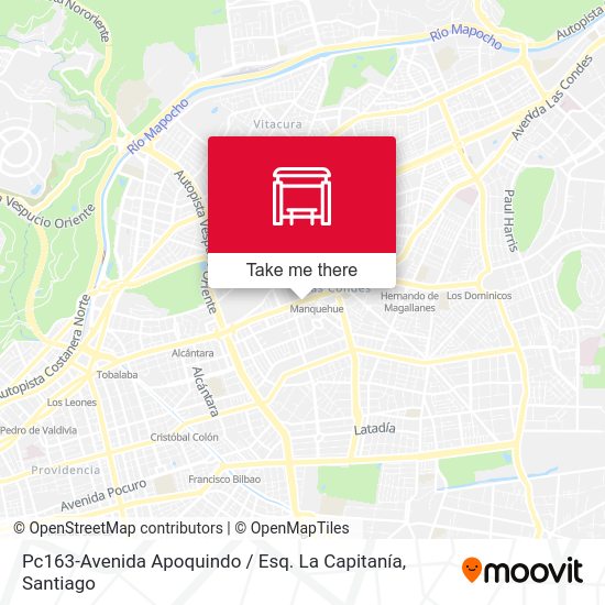 Pc163-Avenida Apoquindo / Esq. La Capitanía map