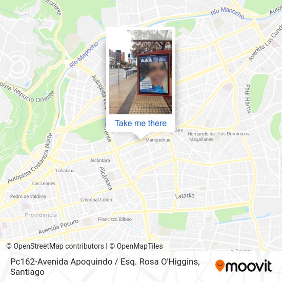 Mapa de Pc162-Avenida Apoquindo / Esq. Rosa O'Higgins