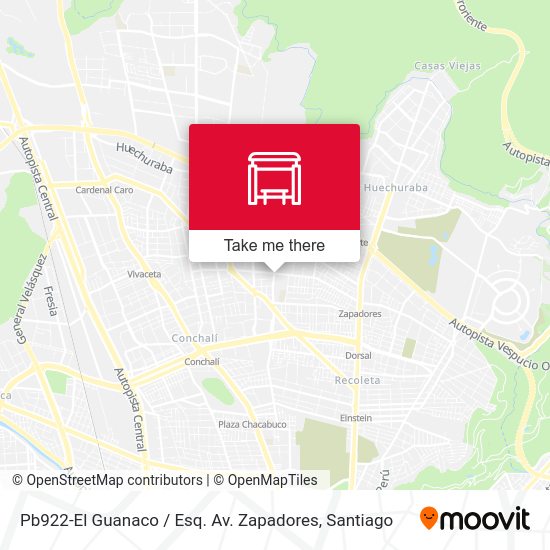 Mapa de Pb922-El Guanaco / Esq. Av. Zapadores