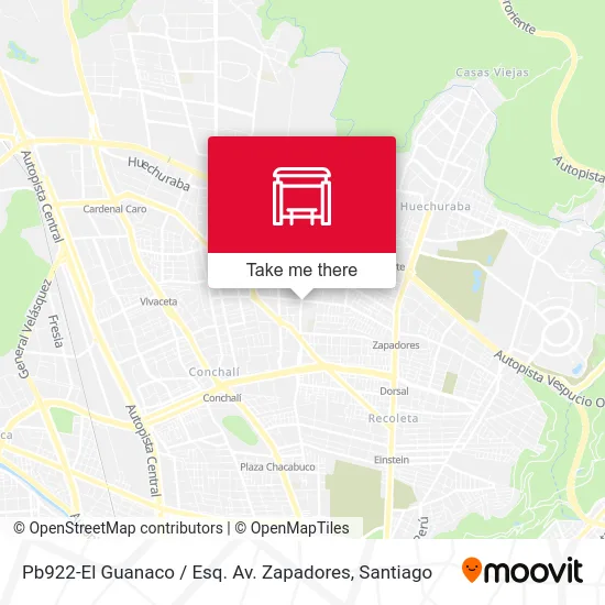 Pb922-El Guanaco / Esq. Av. Zapadores map