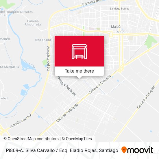 Pi809-A. Silva Carvallo / Esq. Eladio Rojas map