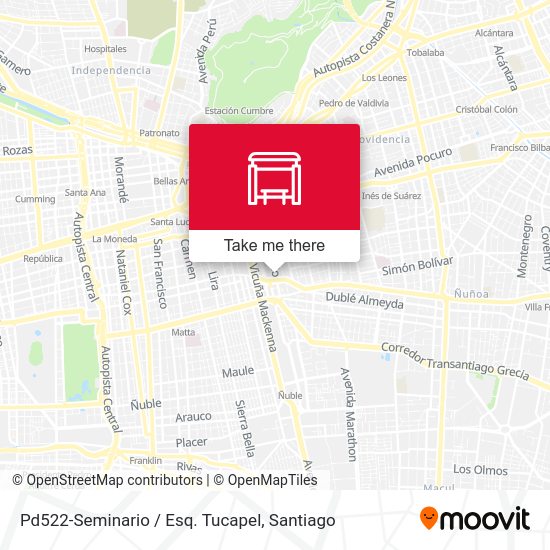 Pd522-Seminario / Esq. Tucapel map