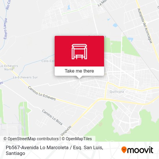 Mapa de Pb567-Avenida Lo Marcoleta / Esq. San Luis