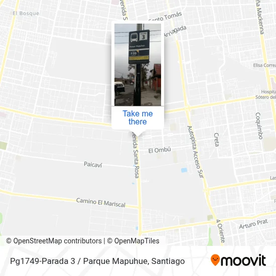 Pg1749-Parada 3 / Parque Mapuhue map