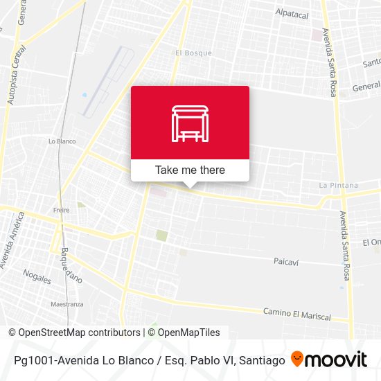 Mapa de Pg1001-Avenida Lo Blanco / Esq. Pablo VI