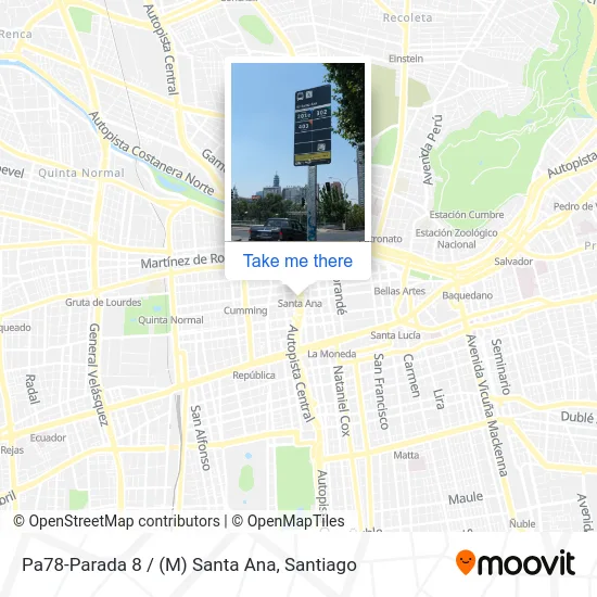 Pa78-Parada 8 / (M) Santa Ana map