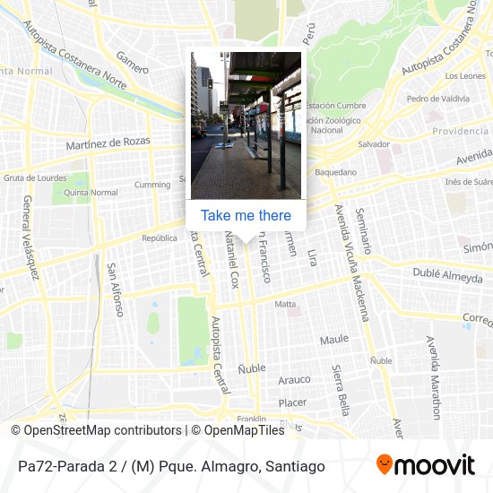 Mapa de Pa72-Parada 2 / (M) Pque. Almagro