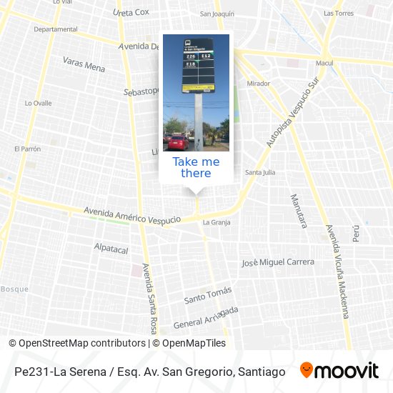 Pe231-La Serena / Esq. Av. San Gregorio map