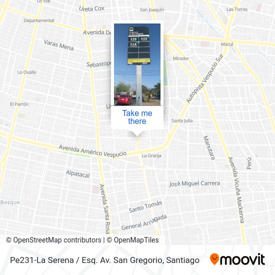 Mapa de Pe231-La Serena / Esq. Av. San Gregorio