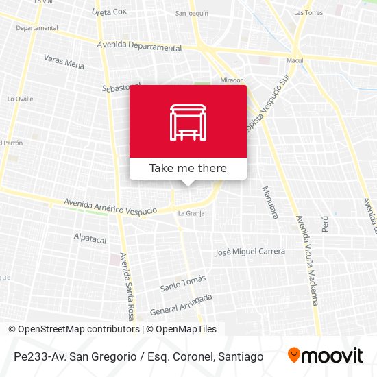 Pe233-Av. San Gregorio / Esq. Coronel map