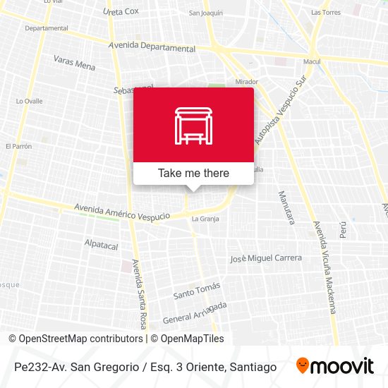 Mapa de Pe232-Av. San Gregorio / Esq. 3 Oriente
