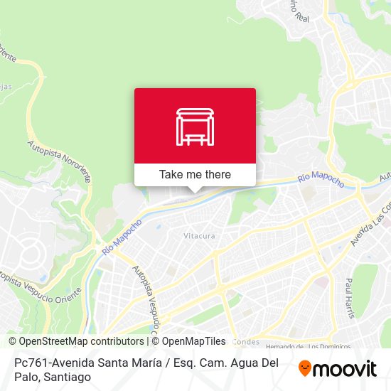 Mapa de Pc761-Avenida Santa María / Esq. Cam. Agua Del Palo