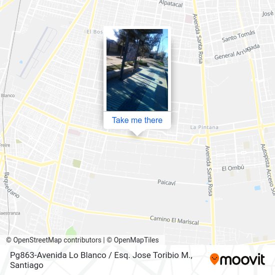 Pg863-Avenida Lo Blanco / Esq. Jose Toribio M. map