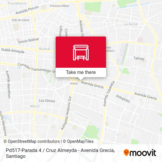 Mapa de Pd517-Parada 4 / Cruz Almeyda - Avenida Grecia