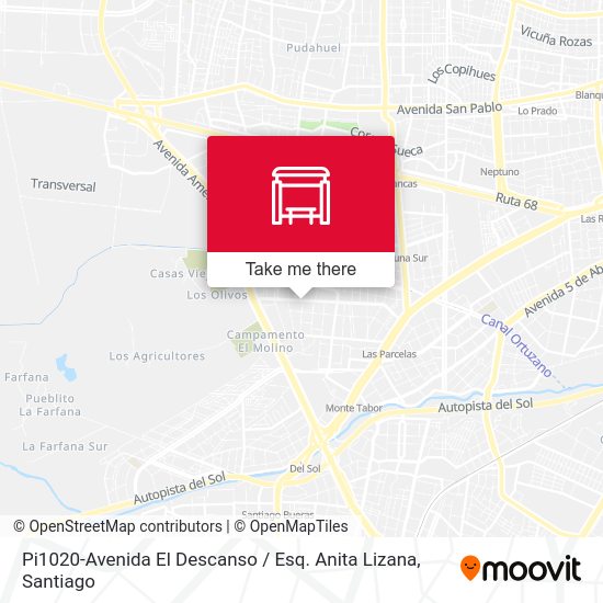 Mapa de Pi1020-Avenida El Descanso / Esq. Anita Lizana