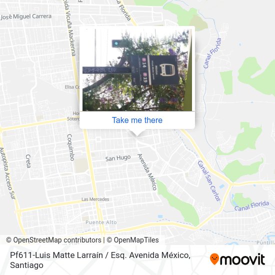 Mapa de Pf611-Luis Matte Larraín / Esq. Avenida México