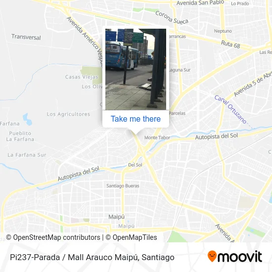 Mapa de Pi237-Parada / Mall Arauco Maipú