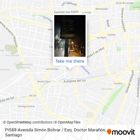 Pi588-Avenida Simón Bolívar / Esq. Doctor Marañón map