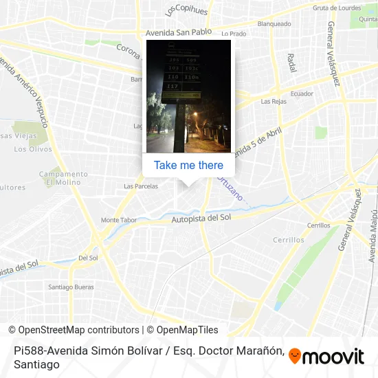 Pi588-Avenida Simón Bolívar / Esq. Doctor Marañón map