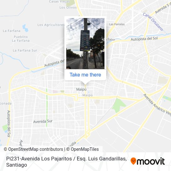 Pi231-Avenida Los Pajaritos / Esq. Luis Gandarillas map