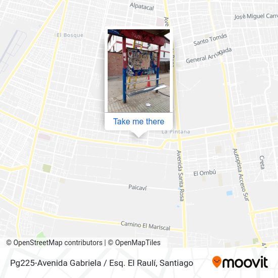 Pg225-Avenida Gabriela / Esq. El Raulí map