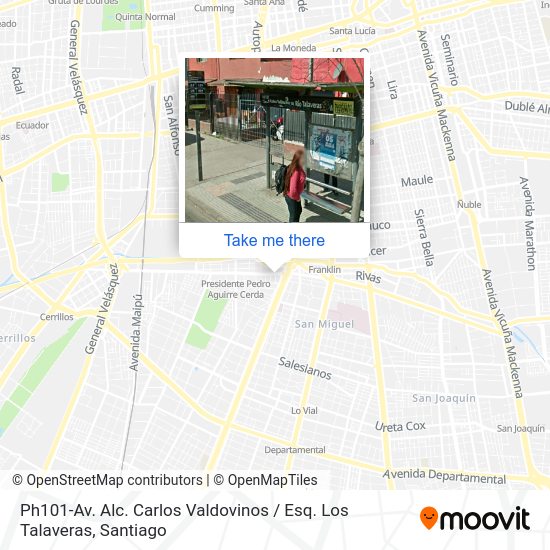 Ph101-Av. Alc. Carlos Valdovinos / Esq. Los Talaveras map