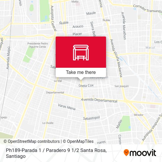 Mapa de Ph189-Parada 1 / Paradero 9 1 / 2 Santa Rosa
