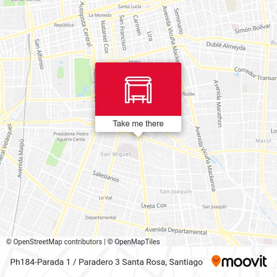 Mapa de Ph184-Parada 1 / Paradero 3 Santa Rosa