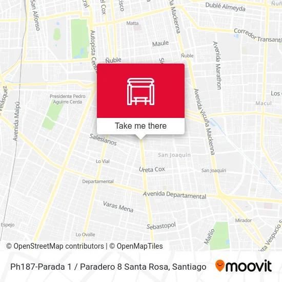 Ph187-Parada 1 / Paradero 8 Santa Rosa map