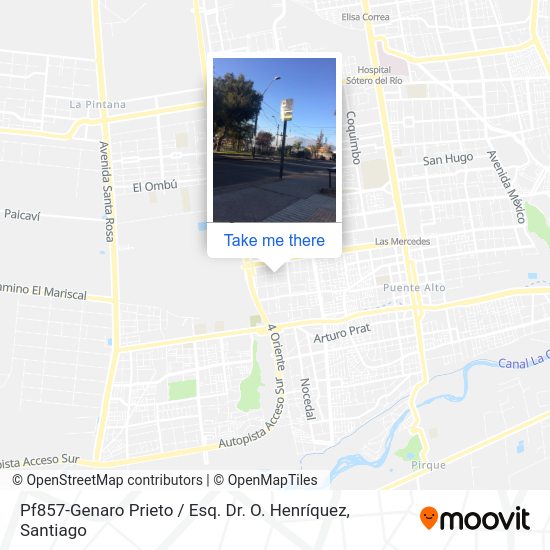 Pf857-Genaro Prieto / Esq. Dr. O. Henríquez map