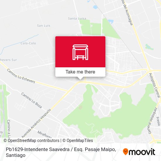 Mapa de Pb1629-Intendente Saavedra / Esq. Pasaje Maipo