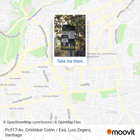 Pc517-Av. Cristóbal Colón / Esq. Luis Zegers map