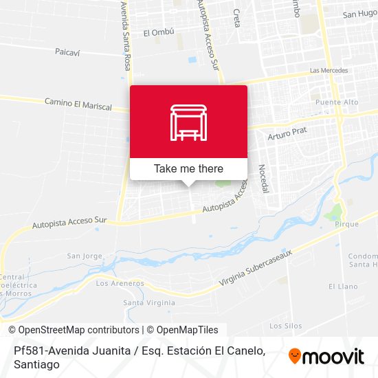 Mapa de Pf581-Avenida Juanita / Esq. Estación El Canelo