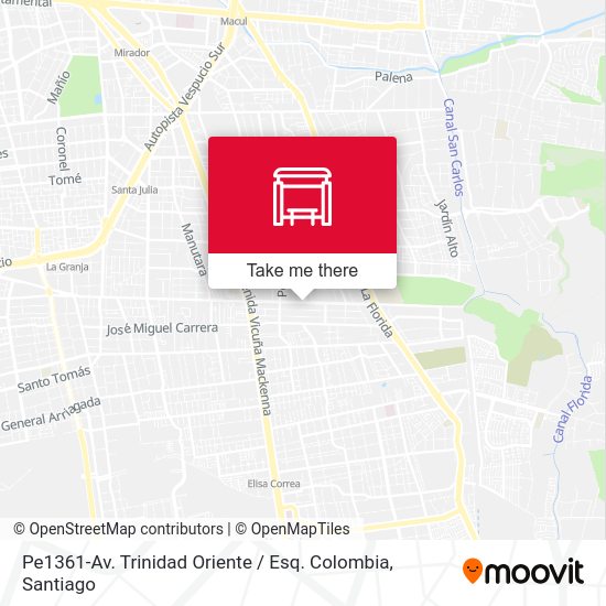 Pe1361-Av. Trinidad Oriente / Esq. Colombia map