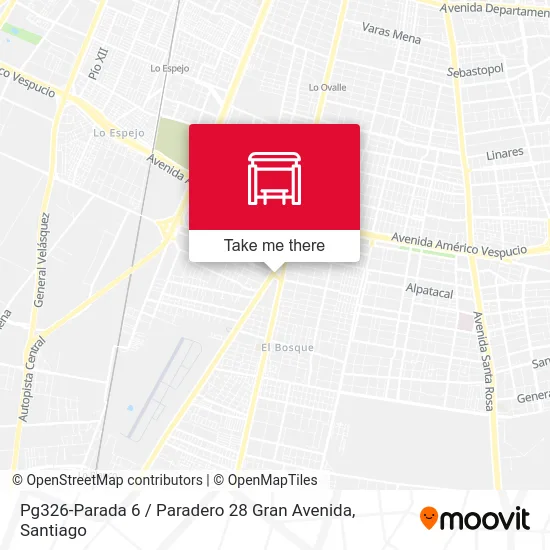 Pg326-Parada 6 / Paradero 28 Gran Avenida map