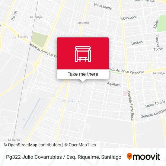Pg322-Julio Covarrubias / Esq. Riquelme map