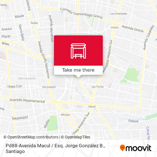 Pd88-Avenida Macul / Esq. Jorge González B. map