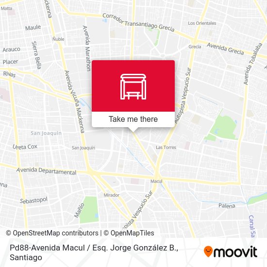 Mapa de Pd88-Avenida Macul / Esq. Jorge González B.