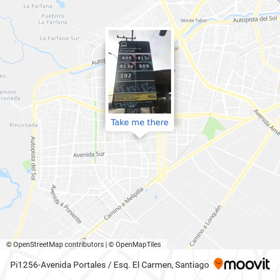 Pi1256-Avenida Portales / Esq. El Carmen map