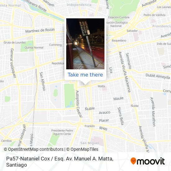 Pa57-Nataniel Cox / Esq. Av. Manuel A. Matta map