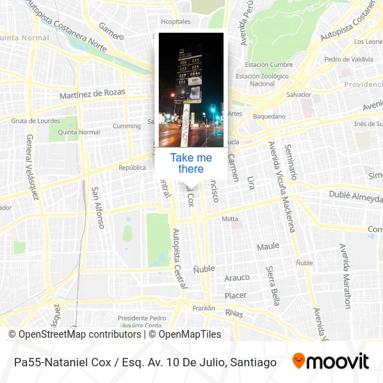 Mapa de Pa55-Nataniel Cox / Esq. Av. 10 De Julio