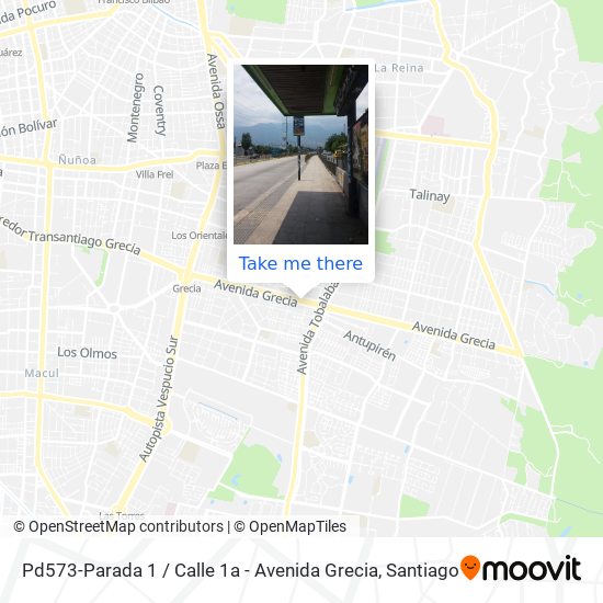 Pd573-Parada 1 / Calle 1a - Avenida Grecia map