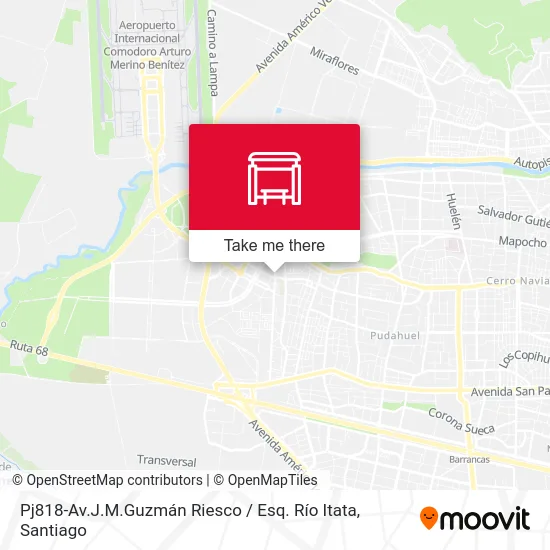 Pj818-Av.J.M.Guzmán Riesco / Esq. Río Itata map